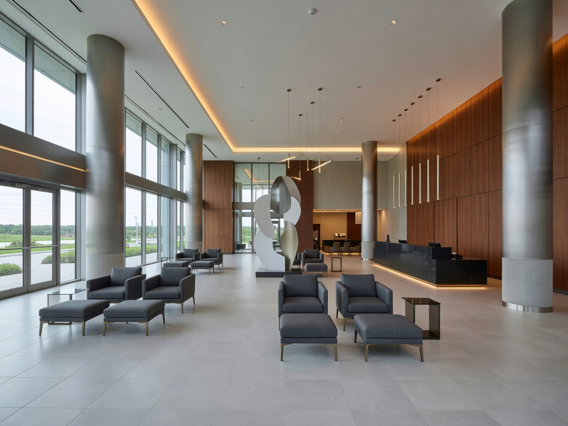 Modern hotel lobby profile of Pickering Casino Resort in Ontario.