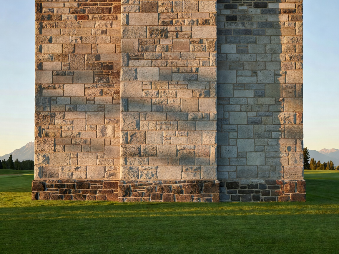 Historical stone facade profile of St. Eugene Golf Resort in Cranbrook.